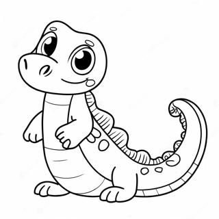 Cute Cartoon Salamander Coloring Page 30709-27562