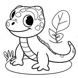 Cute Cartoon Salamander Coloring Page 30709-27564