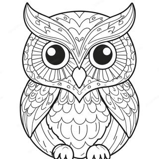 Finished Owl Coloring Page 30718-27567