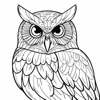 Finished Owl Coloring Page 30718-27568