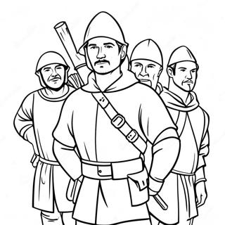 Robin Hood With Merry Men Coloring Page 30739-27587