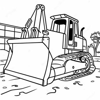 Construction Site Bulldozer Coloring Page 30759-27604