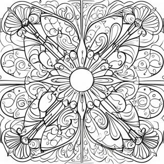 Colorful Kaleidoscope Design Coloring Page 30779-27617