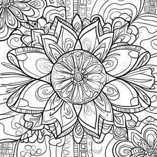 Colorful Kaleidoscope Design Coloring Page 30779-27620