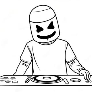 Dj Marshmello Coloring Page 30788-27622