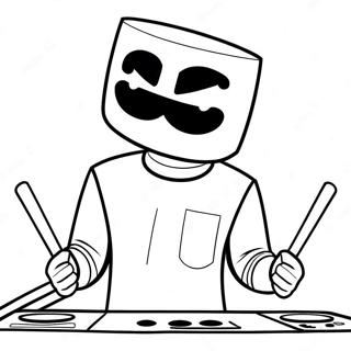 Dj Marshmello Coloring Page 30788-27623