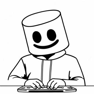 Dj Marshmello Coloring Page 30788-27624