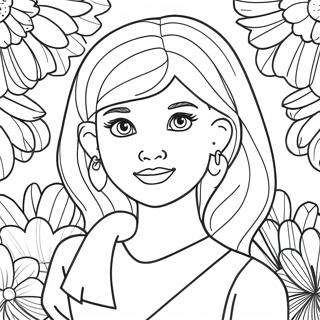 Pretty Girl Coloring Page 3078-2515