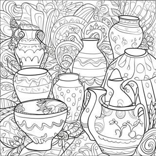 Colorful Pottery Designs Coloring Page 30809-27642