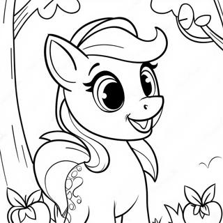 Applejack With A Big Smile Coloring Page 30819-27652