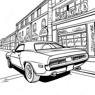 Classic Dodge Challenger Coloring Page 30839-27666