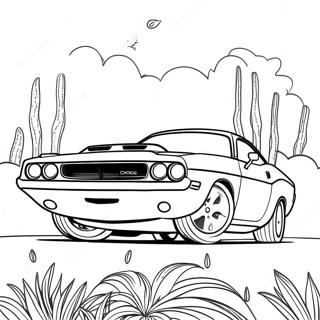 Classic Dodge Challenger Coloring Page 30839-27667