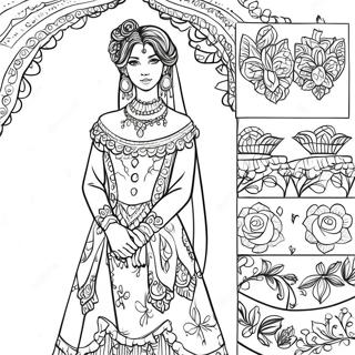 Traditional Dress Coloring Page 30859-27681