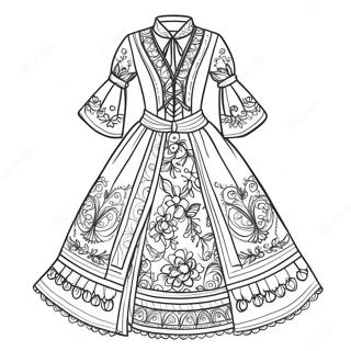 Traditional Dress Coloring Page 30859-27682