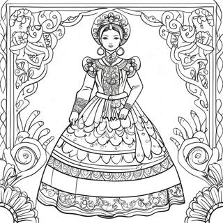 Traditional Dress Coloring Page 30859-27683