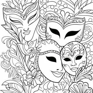 Masquerade Masks Coloring Page 30878-27694