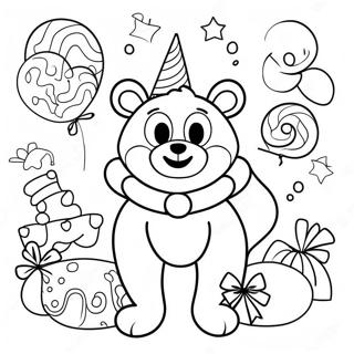 Happy 10th Birthday Celebration Coloring Page 30898-27711