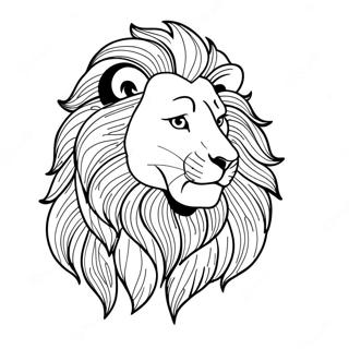 Majestic Lion Roaring Coloring Page 3089-2526