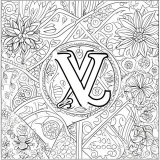 Louis Vuitton Logo Coloring Page 30908-27718