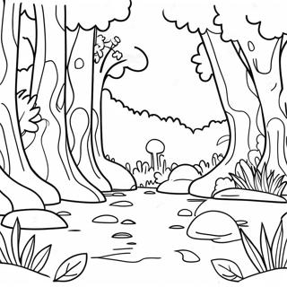 Colorful Forest Ecosystem Coloring Page 30919-27729