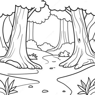 Colorful Forest Ecosystem Coloring Page 30919-27732