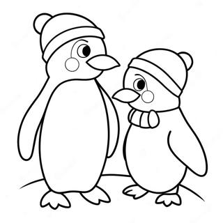 Cute Christmas Penguin Coloring Page 30928-27735