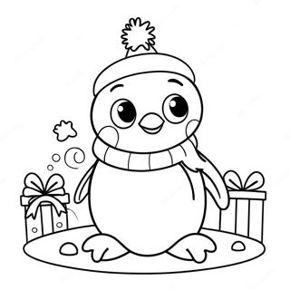 Cute Christmas Penguin Coloring Page 30928-27736