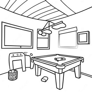 Rec Room Coloring Page 30938-27743