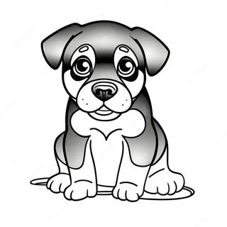 Playful Rottweiler Puppy Coloring Page 30949-27754