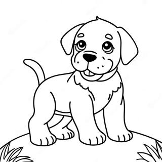 Playful Rottweiler Puppy Coloring Page 30949-27755