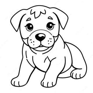 Playful Rottweiler Puppy Coloring Page 30949-27756