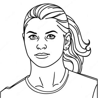 Alex Morgan Action Shot Coloring Page 30968-27766