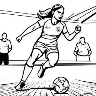 Alex Morgan Action Shot Coloring Page 30968-27767