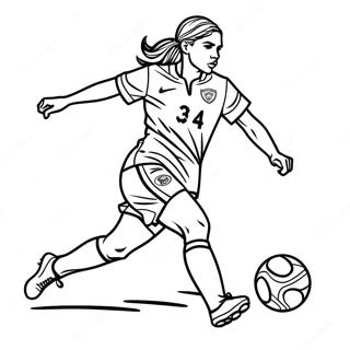 Alex Morgan Action Shot Coloring Page 30968-27768