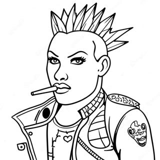 Punk Rock Coloring Page 30988-27783