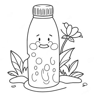 Cute Stanley Water Bottle With Flowers Coloring Page 31009-27804