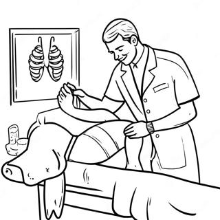 Happy Chiropractor Adjusting Patient Coloring Page 31019-27809