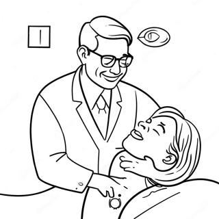 Happy Chiropractor Adjusting Patient Coloring Page 31019-27810