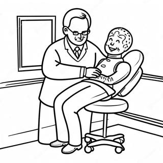 Happy Chiropractor Adjusting Patient Coloring Page 31019-27812