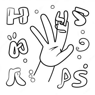 Asl Alphabet Coloring Page 31028-27815