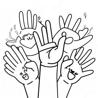 Colorful Asl Hand Signs Coloring Page 31029-27817