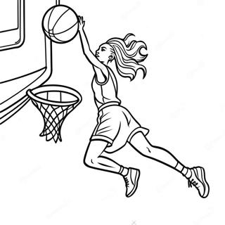 Dynamic Wnba Player Dunking Coloring Page 31039-27825