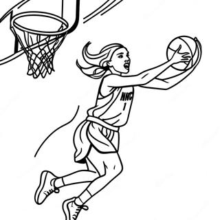 Dynamic Wnba Player Dunking Coloring Page 31039-27827