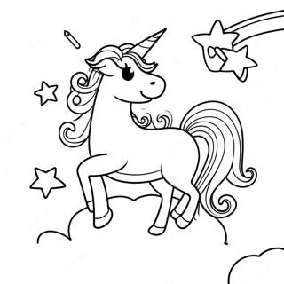 Dreamy Unicorn In The Sky Coloring Page 31059-27841