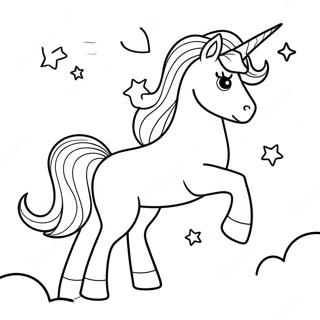 Dreamy Unicorn In The Sky Coloring Page 31059-27844