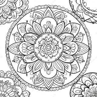 Simple Boho Mandala Coloring Page 31088-27861