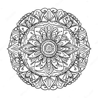 Simple Boho Mandala Coloring Page 31088-27864