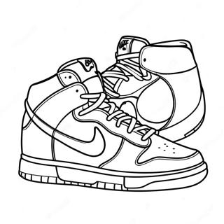 Nike Dunk Sneakers Coloring Page 31098-27870