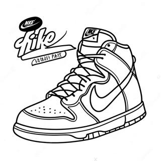 Nike Dunk Sneakers Coloring Page 31098-27871