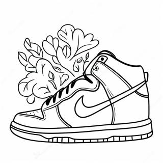 Colorful Nike Dunk Shoes Coloring Page 31099-27874